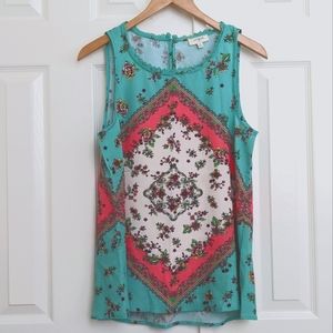 Umgee Floral Tank EUC